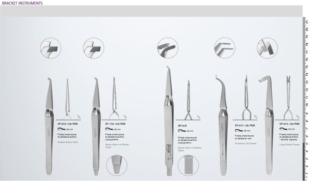 Instrumenty wspornikowe ortodonty