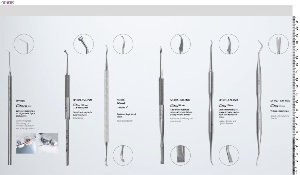 Przyrządy narzędzia stomatologiczne